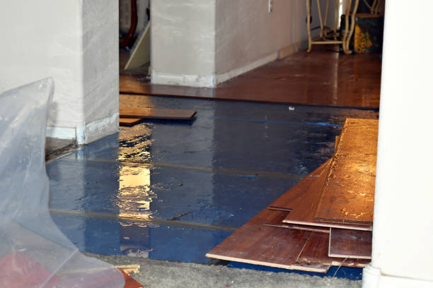 Professional Flood Damage Repair technician working in Fiskeville, RI